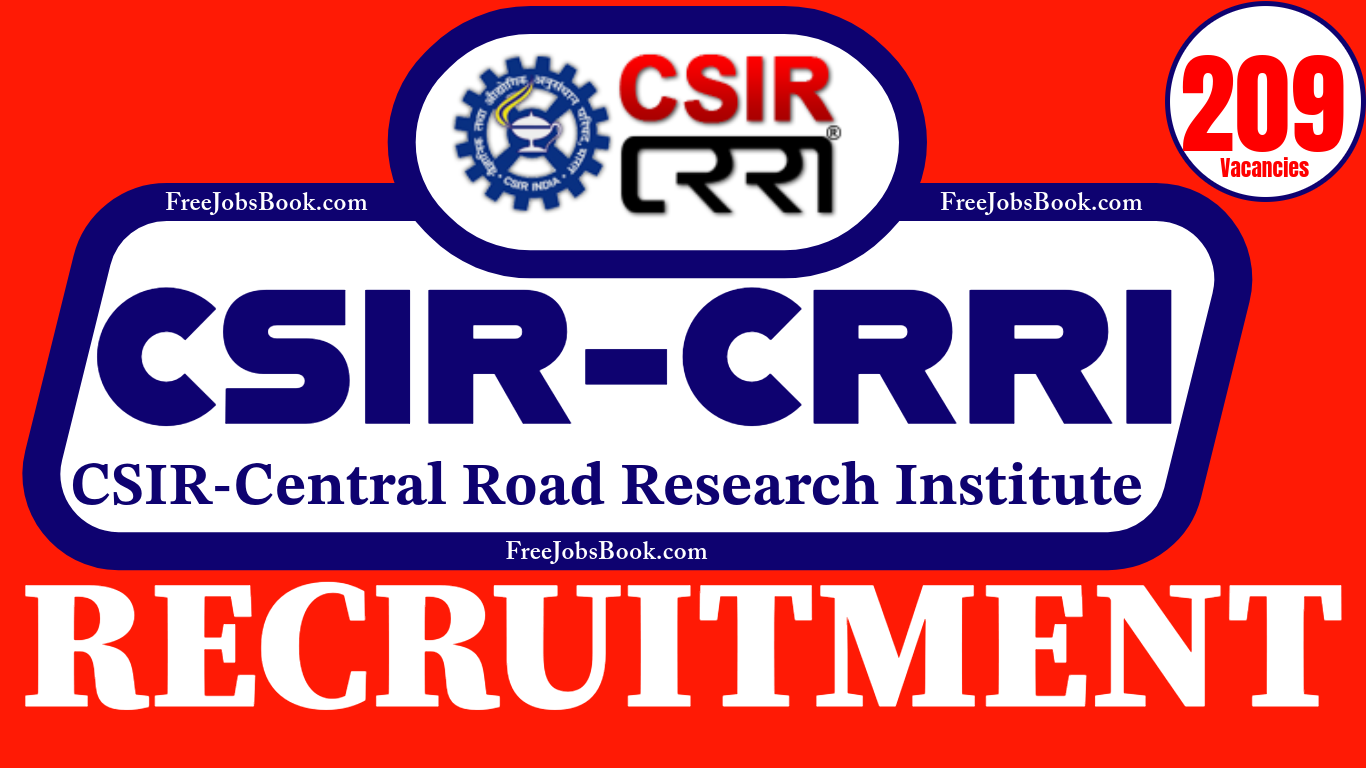 CSIR CRRI Recruitment 2025
