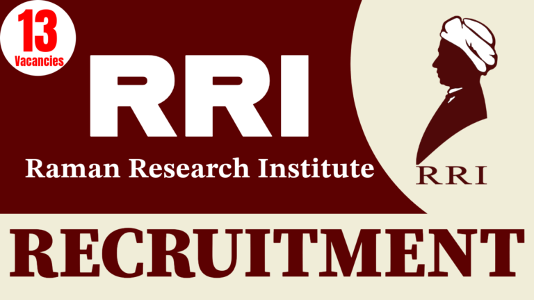 Raman Research Institute Recruitment 2025