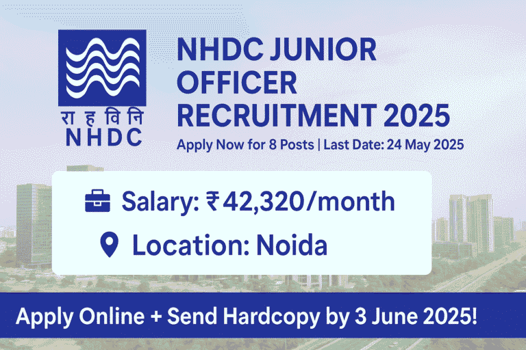 NHDC Junior Officer Recruitment 2025