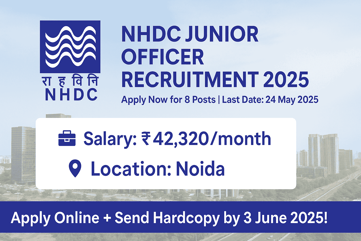 NHDC Junior Officer Recruitment 2025