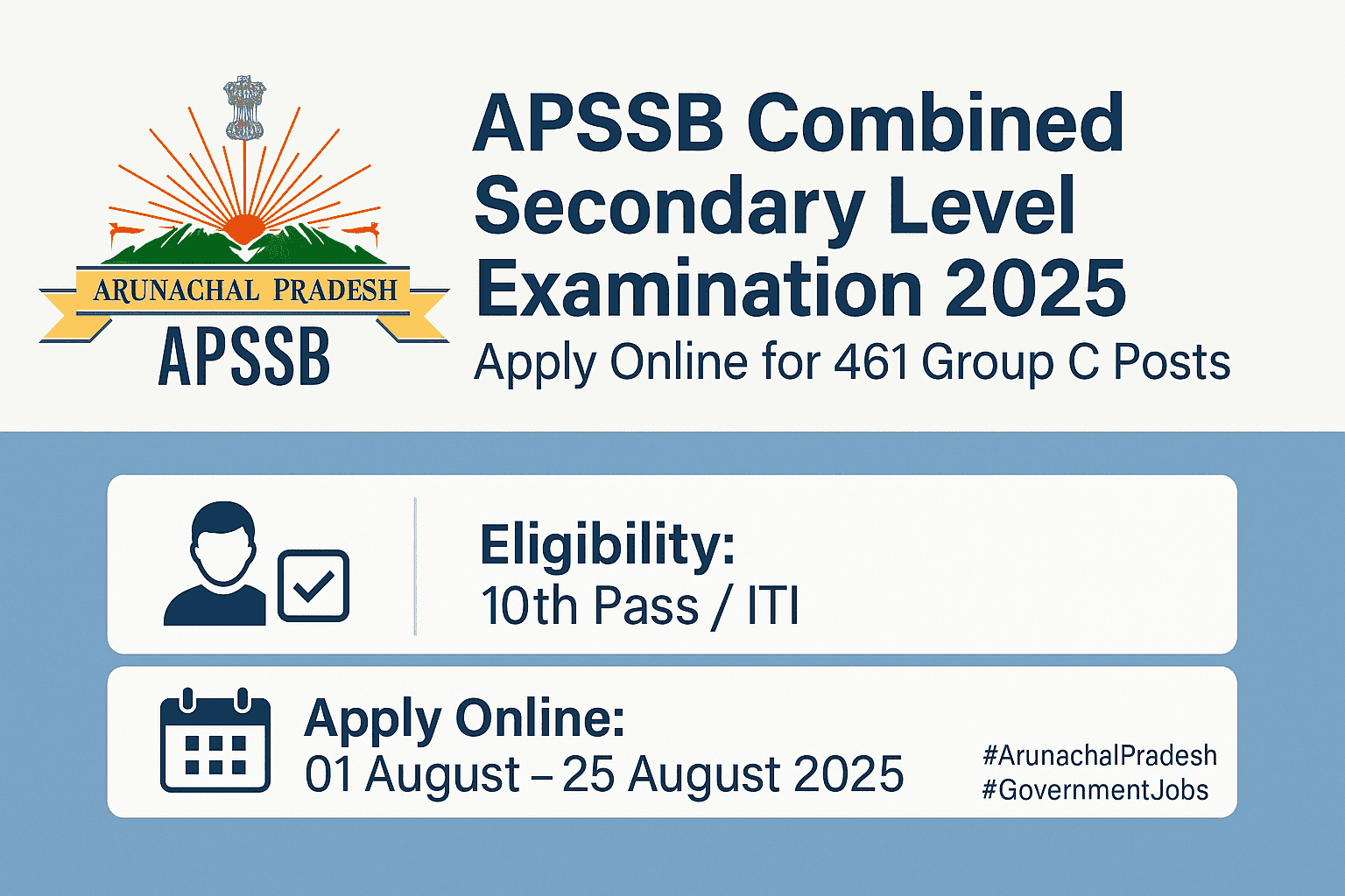 APSSB Combined Secondary Level Examination 2025